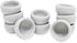 ½" Inch Diameter White Round Ceramic Sauce Bowls Set Of 10 Pieces Tiny Tableware - Miniature Plate Crockery Cutlery Kitchen Utensil Hand Made Pain...