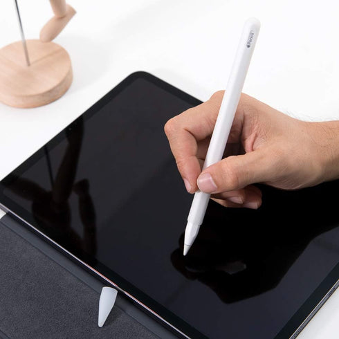 compatible with Apple Pencil (2nd generation) Silicone Case Sleeve Holder Grip + Nib Cover (2 Pieces) Accessories Kit Compatible iPad Pro 12.9” (3...