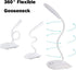 LED Table Lamp,Portable Eye-Protected Flexible Gooseneck Small Desk Lights for Dorm Study Office Bedroom-USB or 3 AA Batteries Powered -Not Includ...