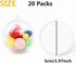 20 Pack Clear Plastic Fillable Ornament Ball,Sweetfamily DIY Christmas Decorations Tree Balls Baubles Craft Transparent Ball Gifts for Christmas,W...