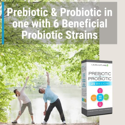 Lean & Pure Prebiotic & Probiotic, 25 Billion Live and Shelf Stable Cultures, 30 Count, Non GMO, Vegetarian, Gluten Free...