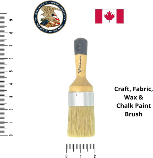 Colorantic | Large Furniture Round Oval Soft Wax Waxes Brush Brushes | Beeswax DIY Chalk Based Paint Fabric Painting (XL Round Natural Brush)...