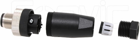 Eonvic M12 4 Pin Male Connector, 12mm A Code Industrial Circular Connector, Unshiled Field Assembly Wireable Sensor IP67 250V 4A AC/DC Straight 2p...
