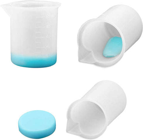 Gartful 100ml Resin Measuring Cups, 9PCS 3 oz Graduated Silicone Resin Mixing Cups, Reusable Stir and Pour Tools for Epoxy Resin, Jewelry Casting ...