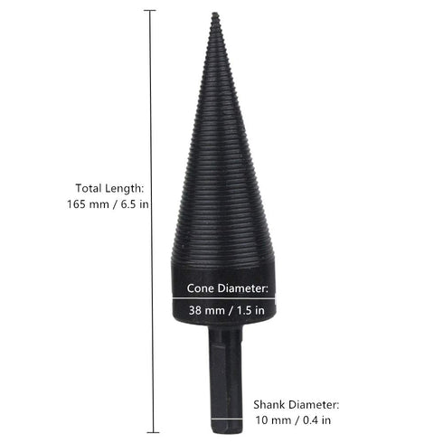 Wood Splitter Drill Bit, zosenda Heavy Duty Log Splitter Screw Cone, High Speed Firewood Twist Drill bit, Screw Splitting Bit Wood Breaker Wedge D...