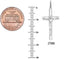 Ritastephens Sterling Silver Polished Italian Crucifix Cross Charm Pendant Necklace...