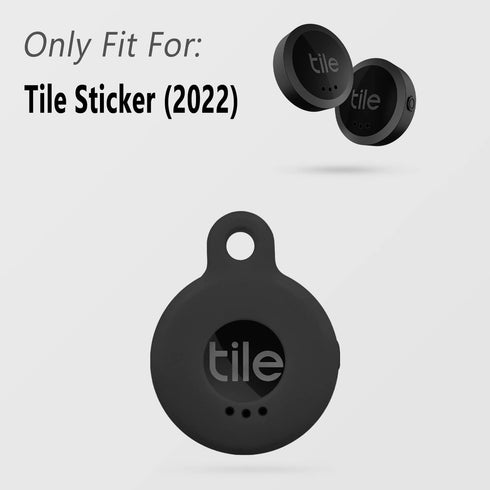 Geiomoo Silicone Case Compatible with Tile Sticker 2022, Protective Cover with Carabiner (Black)...