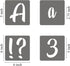 5 Inch Alphabet Letter Stencils - 70 Pack Letter Number Stencil Templates with Signs for Painting on Wood, Reusable Calligraphy Letters and Number...
