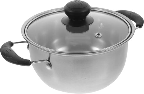 Soup Pan Stainless Steel Stockpot with Lid, Soup Stock Pot, Nonstick Cooking Pot with Handle, Pasta Pot, Saucepot Cookware (16X16CM) Milk Pan...