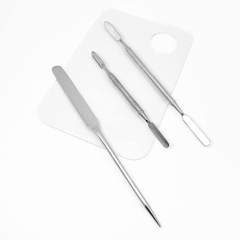 Foundation Spatula, 3pcs Stainless Steel Makeup Spatula Mixing Tool Cosmetic Metal Mixer Tool for Professional Color Nail Art Lab Pigment Blending...