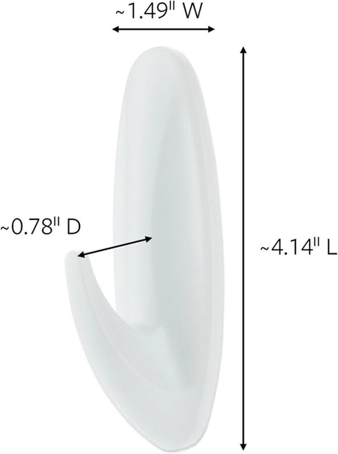 Command Designer Bath Hook Large White 1-Hook with Water-Resistant Strips (17083B-ES) Organize your dorm...