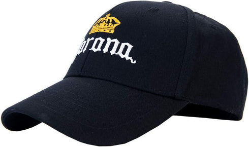 Corona Hat Embroidered Logo for Men and Women Black...