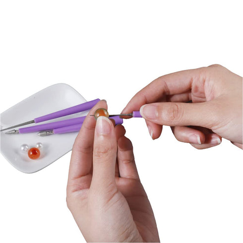 8Pcs Diamond Tipped Bead Reamer Beading Hole Enlarger Needle Tool with Plastic Handle for Make Bead Holes Larger, Jewelry Making and DIY Craft Sup...