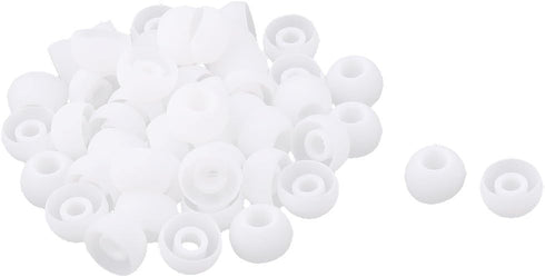 uxcell Silicone Replacement Earbud Tips, 50 Pcs 4mm Inner Hole Ear Bud Tip Noise Isolation Cap Replacement Cover for Most in Ear Earphone Headphon...