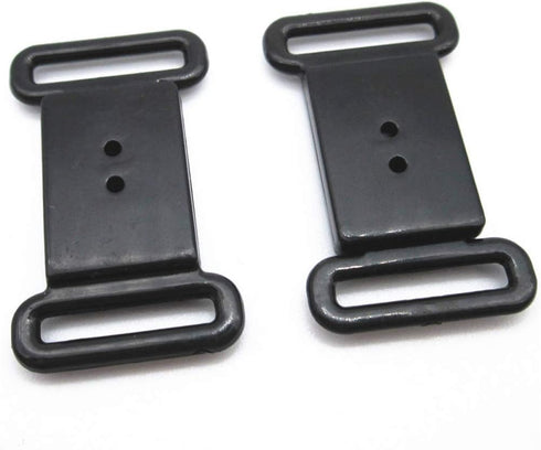 50 Sets Adjustable Bow Tie Clips Plastic Snap Buckles Hook Fastener for Necktie Strap (Black)...