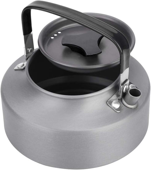 SH-RuiDu 1.1L Portable AluminumTeapot Coffee Tea Pot Kettle for Camping Hiking Kitchen Black Handle...