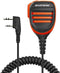BAOFENG BF-F8HP Microphone Speaker Dual PTT Handheld Mic Waterproof Upgrade of Original BF Mic for GMRS Ham Radio 2Pin K Orange Compatible with UV...