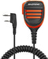 BAOFENG BF-F8HP Microphone Speaker Dual PTT Handheld Mic Waterproof Upgrade of Original BF Mic for GMRS Ham Radio 2Pin K Orange Compatible with UV...