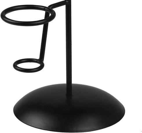 Black Iron Ice Cream Cone Holder Stand with Base 5 Holes to Display Snow Cones Sushi Hand Rolls Popcorn Candy French Fries Sweets Savory...