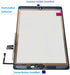 for White iPad 6 2018 6th Generation A1893 A1954 Touch Screen Digitizer Assembly Replacement with Home Button,Camera Bracket,Pre-Installed Adhesiv...