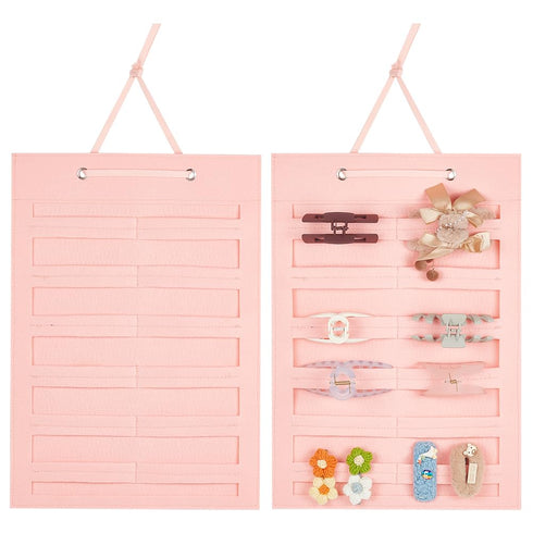 NBEADS 2 Pcs Hair Claw Clip Organizer, 30.7x13.78 Inch Hair Accessories Hanging Storage Wall Hanging Hair Clip Stand Felt Hair Claw Clips Holder f...