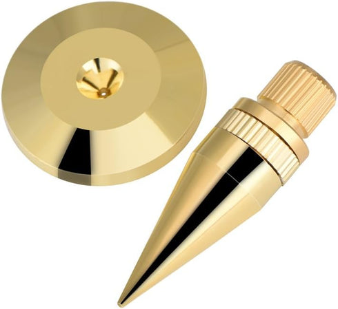 Zerone Speaker Spike Pad Kit, 8 Pairs 6 x 36mm Copper Speaker Spike Isolation Stand with Base Pad Feet Mat for for Speaker, Amplifier, CD DVD Play...