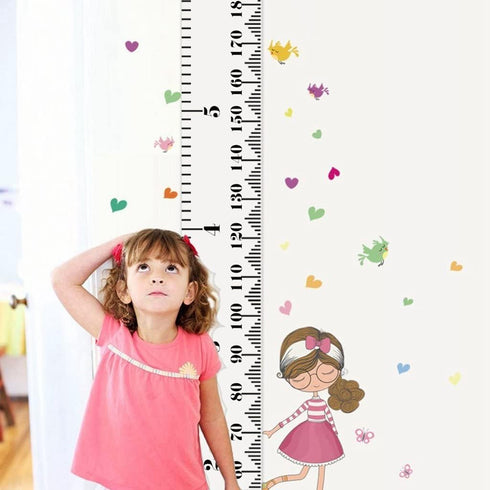 Hanging Growth Chart, Height Measure Ruler Roll Up Wooden Canvas Growth Ruler for Kids Baby Birthday Gift,White,A1...