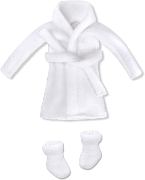 E-TING Santa Clothing Bathrobe Christmas Accessories for elf Doll (White Bathrobe with Sleeping Bag)...