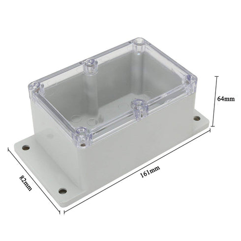 YXQ 161x82x64mm Junction Box Clear Cover IP65 Waterproof ABS Project Case Enclosure with Hole Cable Wire Connect Power Wall Hang(6.3 x 3.2 x 2.5 i...