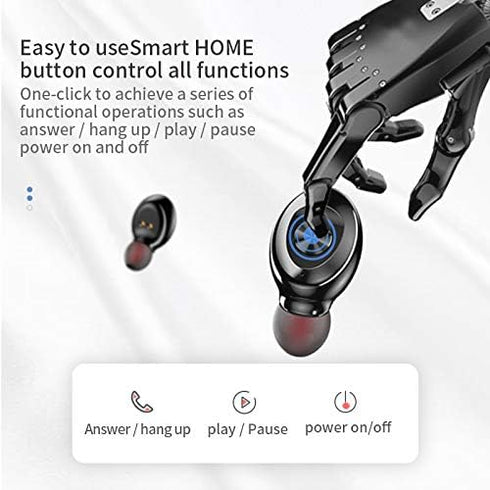 URIZONS Mini TWS Gaming in-Ear Earbuds Wireless Earphones - Low-Latency with Charging case Bluetooth in Ear Headphones TWS Headset Suitable for Ga...