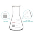 stonylab Glass Wide Mouth Erlenmeyer Flask, 150 ml Borosilicate Glass Erlenmeyer Flask with Heavy Duty Rim, 1 Pack...