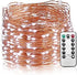 Mikasol Fairy String Lights, 1 Packs Led Fairy Lights Battery Operated Waterproof Copper Wire with Remote Control Fairy Lights for Bedroom. Firefl...