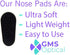 GMS Optical Soft Foam Self-Adhesive Nose Pads for Glasses, Sunglasses, and Eye-wear – 15mm (5 Pair, Black)...