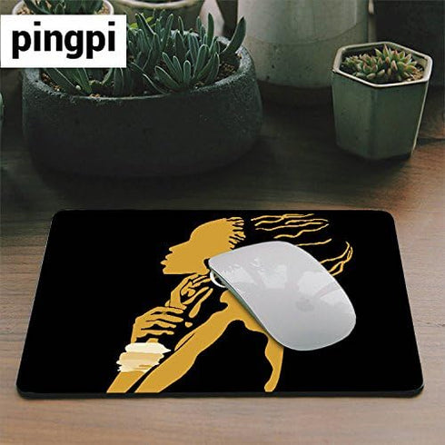 Gaming Mouse Pad Custom,African Women with Black background Non-Slip Rubber Mouse Pad Mousepad...