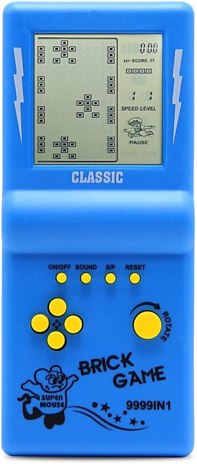 3.5-inch Large Screen Retro Brick Game Console for The 80s/90s Building Block Game Racing/Tank Game Built-in 23 Classic Games Nostalgic Puzzle Chi...