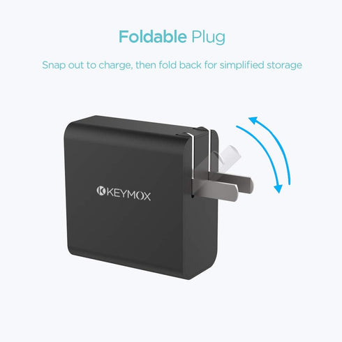 USB C Charger, KEYMOX 30W 2-Port Charger with 18W Power Delivery Adapter,for iPhone 12/12 Mini/12 Pro Max /11 Pro, Galaxy S10 S9+ S9, iPad Pro,Sam...