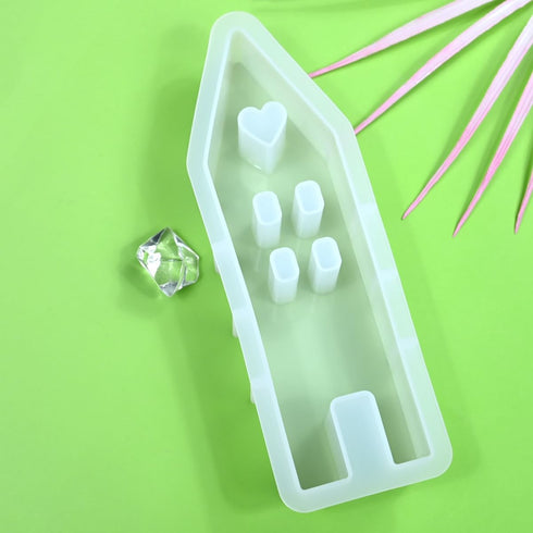 2 Pcs Resin Molds, Love House Resin Earring Mold for Epoxy Resin Silicone Molds DIY Craft Supplies 3D Mold Resin Mold (A_ 6.48x2.12x2.08 inch)...
