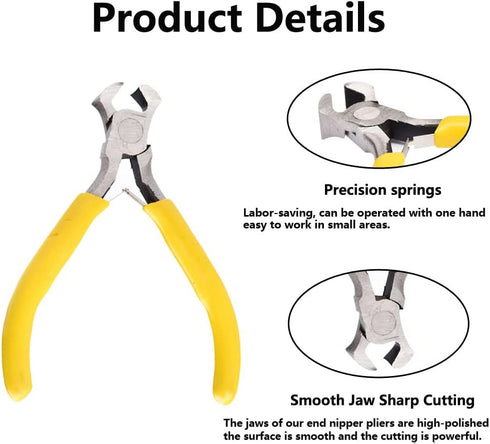 Nail Puller,4.1 Inch End Cutting Plier,High Carbon Steel Staple Puller for Jewelry Making, Guitar Bass String Cutting, Pulling Removing Nails, Wir...