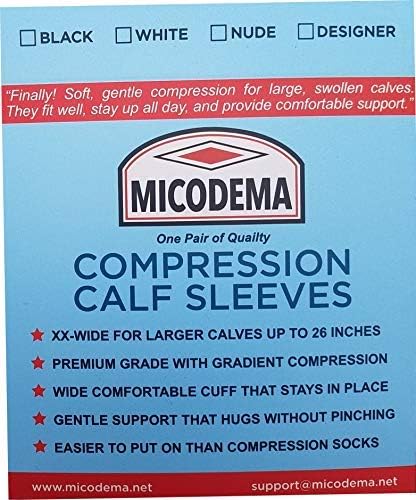 Compression Calf Sleeves Extra Wide - Soothing Gradient Support with Comfy Cuffs...