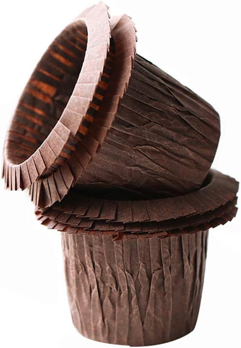 Cupcake Liners Baking Muffin Paper Baking Cups for Weddings, Birthdays, Baby Showers (Brown 30pcs)...