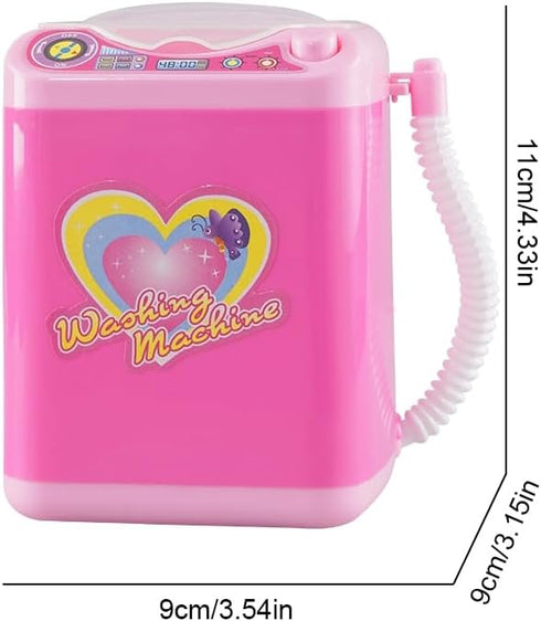 Mini Washing Machine Toy for Kids, Pretend Play Toys with Spin Dryer Bucket – Battery Powered(Battery Not Included), Ideal for Makeup Brush Cleani...