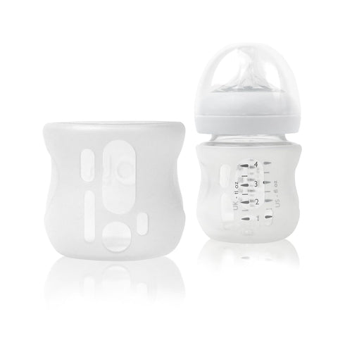 Olababy Silicone Sleeve for Avent Natural Glass Baby Bottles (4 oz, Translucent)...