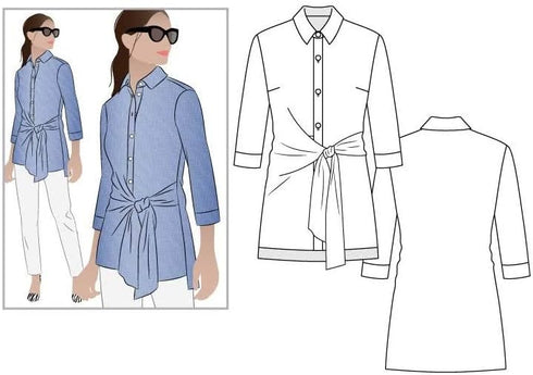 Style Arc Sewing Pattern - Juliet Woven Shirt (Sizes 04-16) - Click for Other...