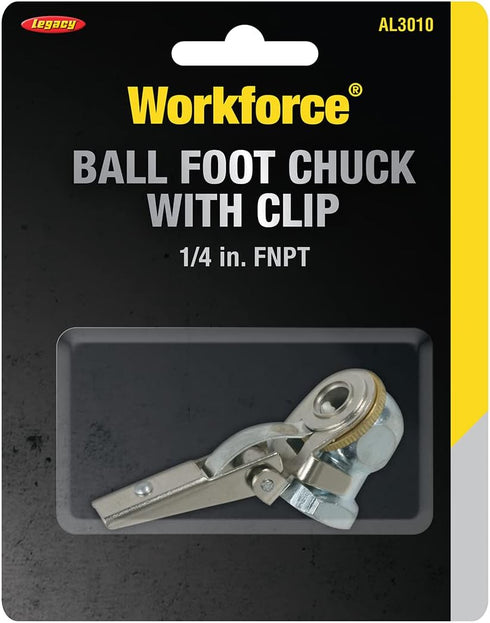 Legacy Ball Foot Air Chuck with Clip, 1/4 in. Female - AL3010...