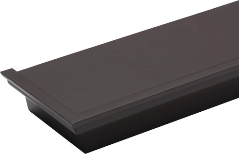 Melannco Floating Wall Shelves for Bedroom, Living Room, Bathroom, Kitchen, Nursery, Set of 4, Espresso, 4 Count...