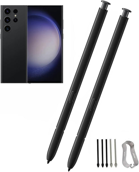 2 Pcs Galaxy S23 Ultra S Pen Replacement for Samsung Galaxy S23 Ultra 5G Touch Stylus Pen, S23 S Pen without Bluetooth Replacement Tips/Nibs (S23 ...
