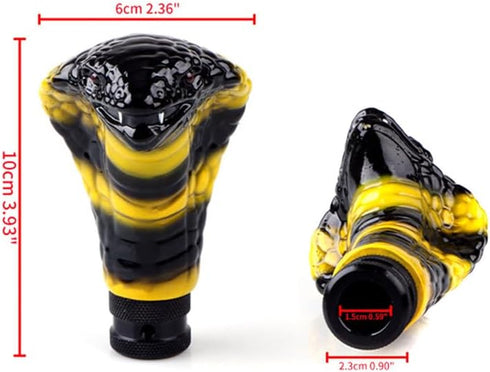 Gear Shift Knob, Universal Gear Shift Knob Snake Shape Shift Knob Handle Shifter Lever Stick with 3 Adapters Knob Personalized Car Shift Handle fo...