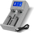Rechargeable Batteries Charger AA AAA C with Smart LCD Display,Universal Battery Charger Lithium/Ni-Mh/Ni-Cd Rechargeable Coin Battery Charger Lir...