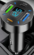 66W Car Charger Cigarette Lighter USB Charger, 4-Port Car Charger, 2 * USB 2.4 +PD+Type C Cigarette Lighter AdapterVoltmeter Compatible with Samsu...