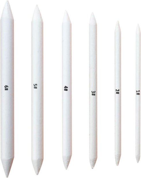 6 Sizes Blending Smudge Stump Stick Art Drawing Tools Deft Art Pencils, Drawing Pencils Sketch White Pens for Artists Students Beginner for Studen...